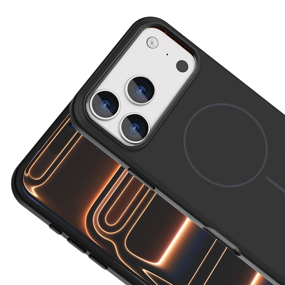Apple iPhone 17 Pro Kılıf M-Safe Şarj Özellikli Metal Kamera Çerçeveli Zore Edi Silikon Kapak - 15