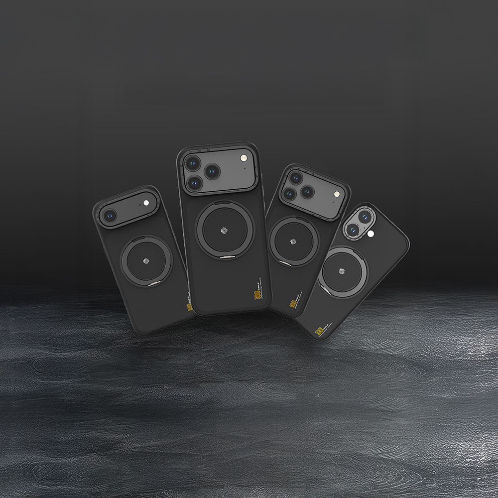 Apple iPhone 17 Pro Kılıf M-safe Şarj Özellikli Metal Standlı Lenyes CK225 Kevlar Kapak - 9