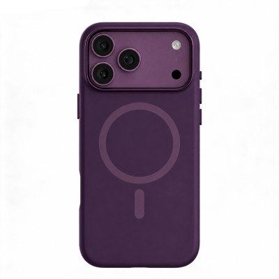 Apple iPhone 17 Pro Kılıf M-safe Şarj Özellikli Mutural Pure Serisi Kapak Mürdüm