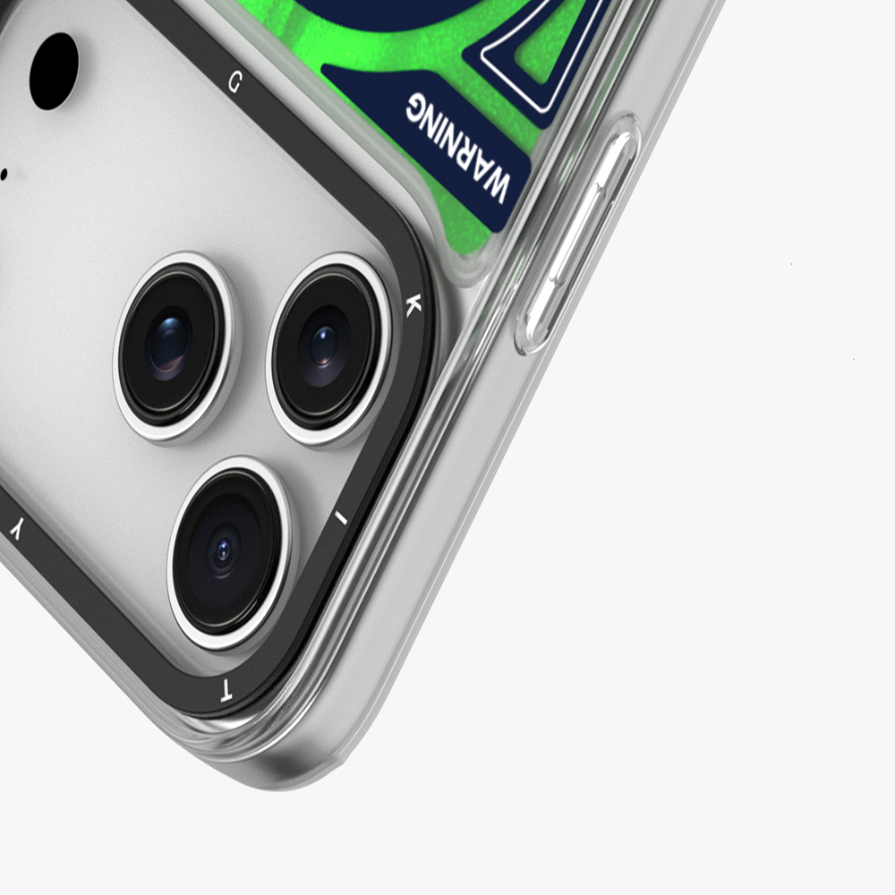 Apple iPhone 17 Pro Kılıf M-safe Şarj Özellikli Parlak Kumlu Sıvılı Tasarımlı Galaxy Fantasy Serisi Kapak - 15