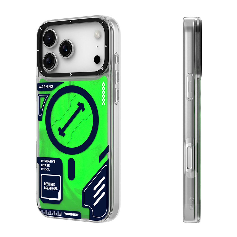 Apple iPhone 17 Pro Kılıf M-safe Şarj Özellikli Parlak Kumlu Sıvılı Tasarımlı Galaxy Fantasy Serisi Kapak - 9