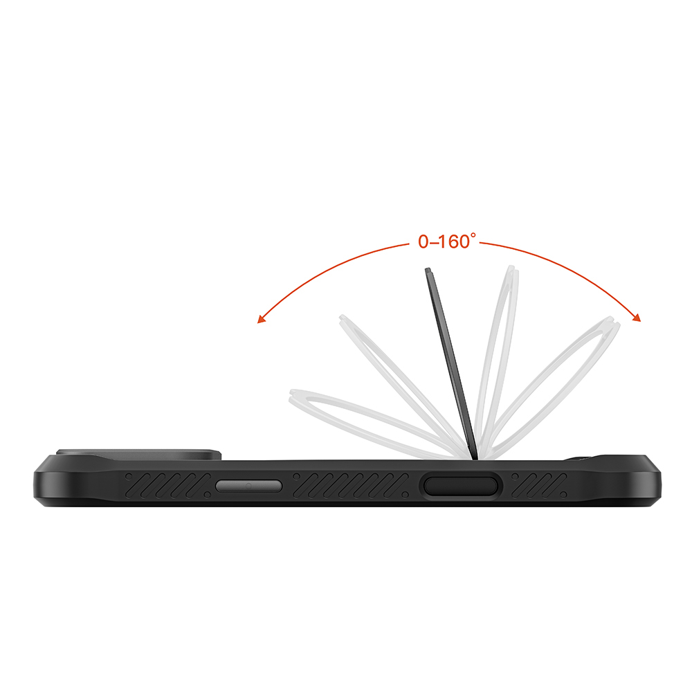 Apple iPhone 17 Pro Kılıf M-safe Şarj Özellikli Parmak Ring Standlı Airbag Tasarımlı Mutural Obsidian Serisi Kapak - 10