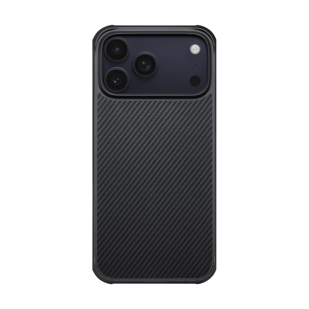 Apple iPhone 17 Pro Kılıf M-safe Şarj Özellikli Pitaka Aramid Pro Guard Serisi Black-Gray Kapak - 2
