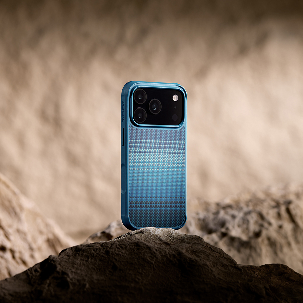 Apple iPhone 17 Pro Kılıf M-safe Şarj Özellikli Pitaka Tactile Woven Sunset-Moonrise Aramid Pro Guard Serisi Kapak - 7