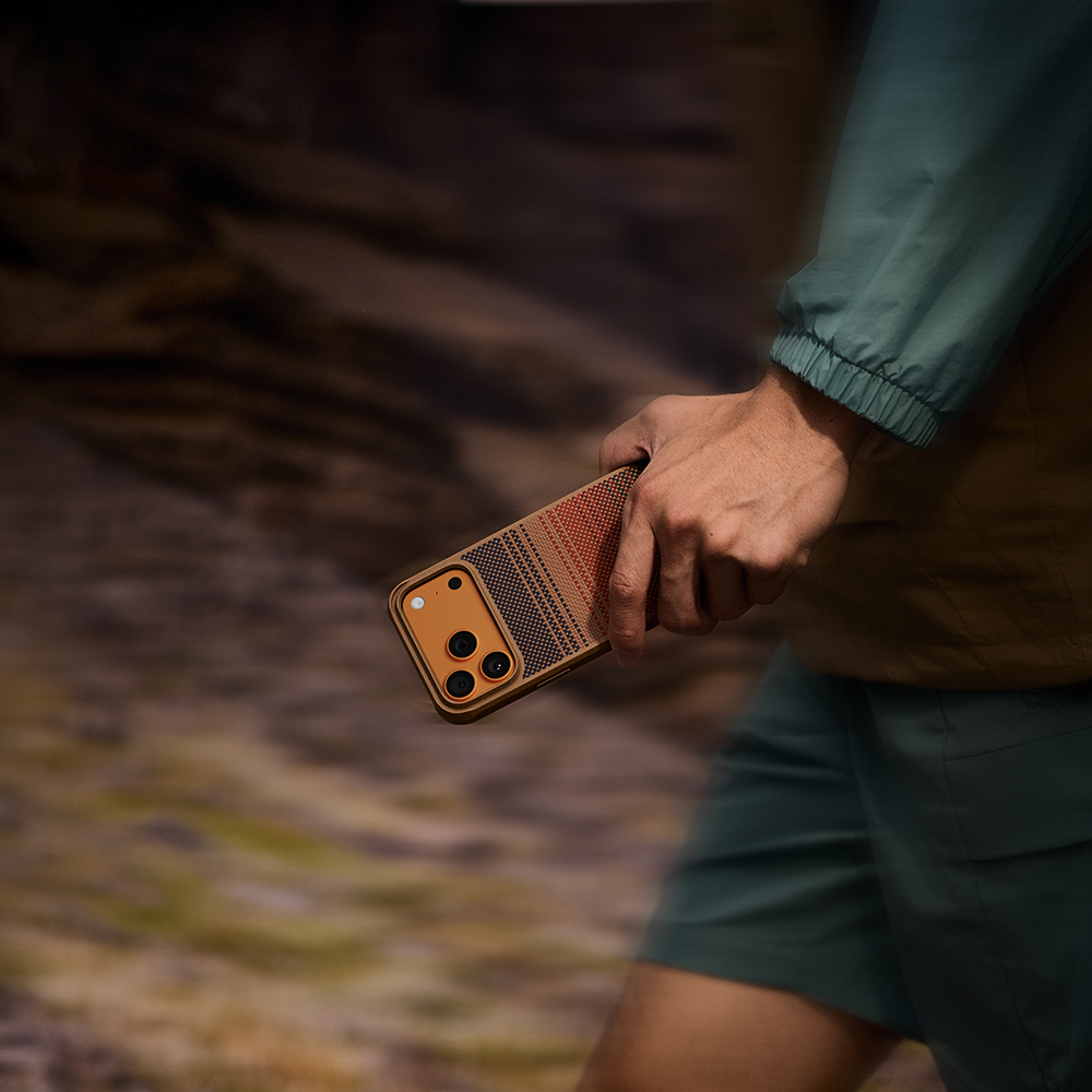 Apple iPhone 17 Pro Kılıf M-safe Şarj Özellikli Pitaka Tactile Woven Sunset-Moonrise Aramid Pro Guard Serisi Kapak - 15