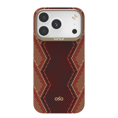 Apple iPhone 17 Pro Kılıf M-safe Şarj Özellikli Raptic Aramid Skin Bionic Serisi Kapak Kırmızı