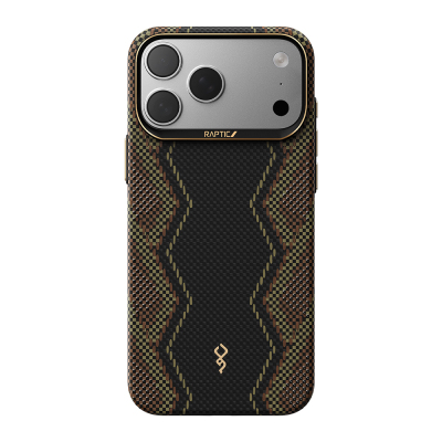 Apple iPhone 17 Pro Kılıf M-safe Şarj Özellikli Raptic Aramid Skin Scepter Serisi Kapak Siyah