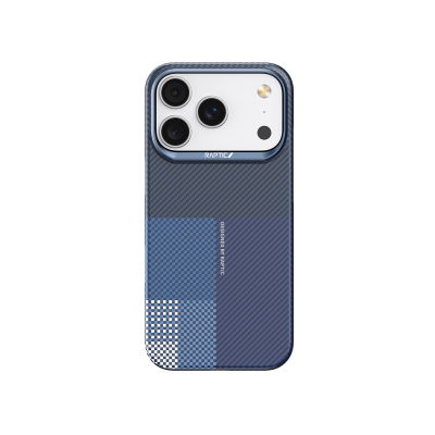 Apple iPhone 17 Pro Kılıf M-safe Şarj Özellikli Raptic Aramid Skin Transform Serisi Kapak Mavi