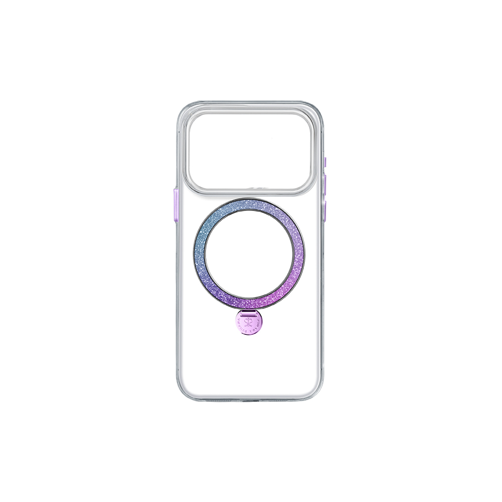 Apple iPhone 17 Pro Kılıf M-safe Şarj Özellikli Simli Standlı Pynana Dancing Circle Trendy Serisi Kapak - 1