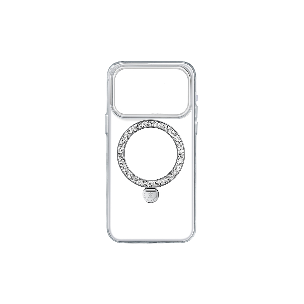 Apple iPhone 17 Pro Kılıf M-safe Şarj Özellikli Simli Standlı Pynana Dancing Circle Trendy Serisi Kapak - 2