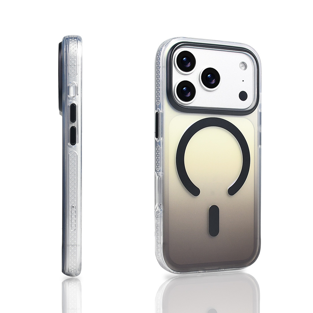 Apple iPhone 17 Pro Kılıf M-safe Şarj Özellikli Transparan Renk Geçişli Zore Toros Kapak - 9