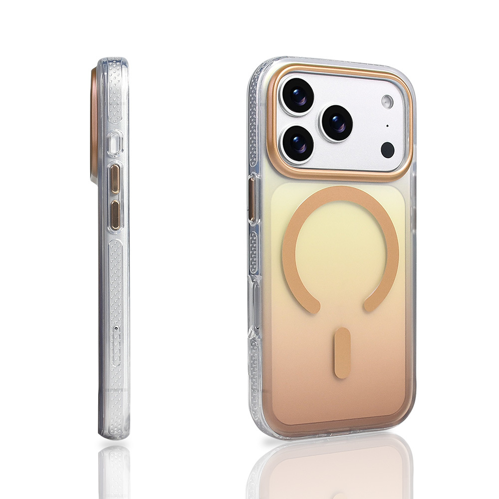 Apple iPhone 17 Pro Kılıf M-safe Şarj Özellikli Transparan Renk Geçişli Zore Toros Kapak - 11