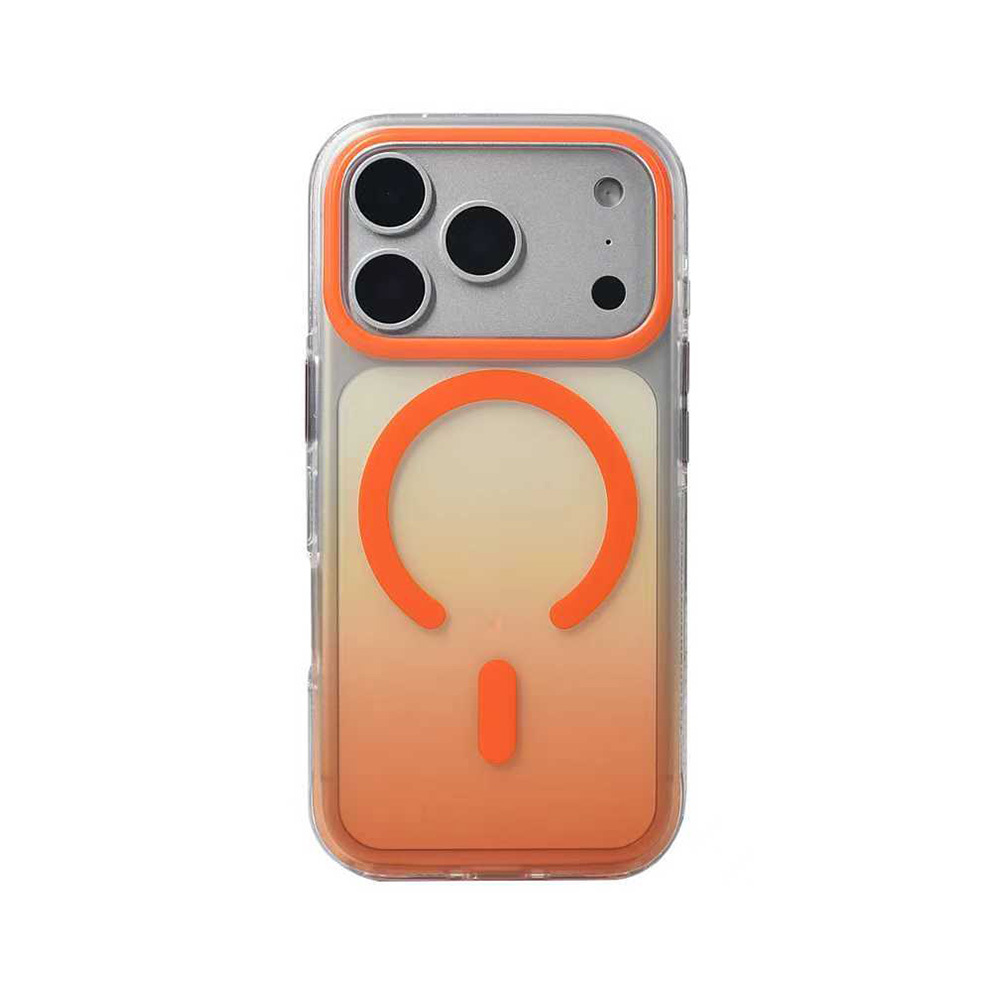 Apple iPhone 17 Pro Kılıf M-safe Şarj Özellikli Transparan Renk Geçişli Zore Toros Kapak - 12
