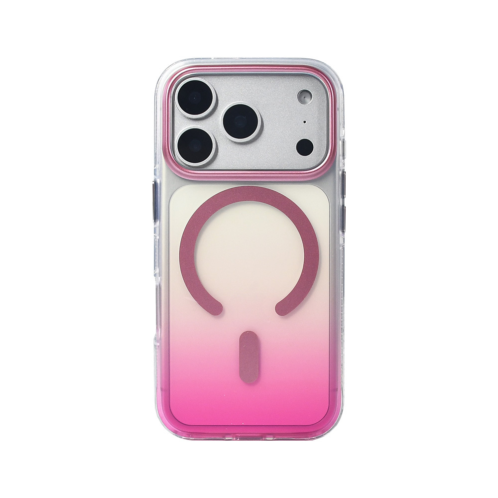 Apple iPhone 17 Pro Kılıf M-safe Şarj Özellikli Transparan Renk Geçişli Zore Toros Kapak - 16