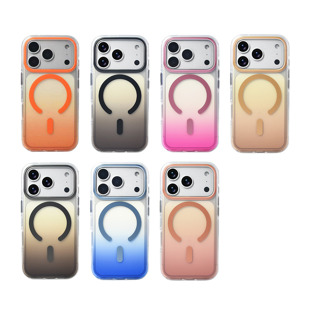 Apple iPhone 17 Pro Kılıf M-safe Şarj Özellikli Transparan Renk Geçişli Zore Toros Kapak - 29