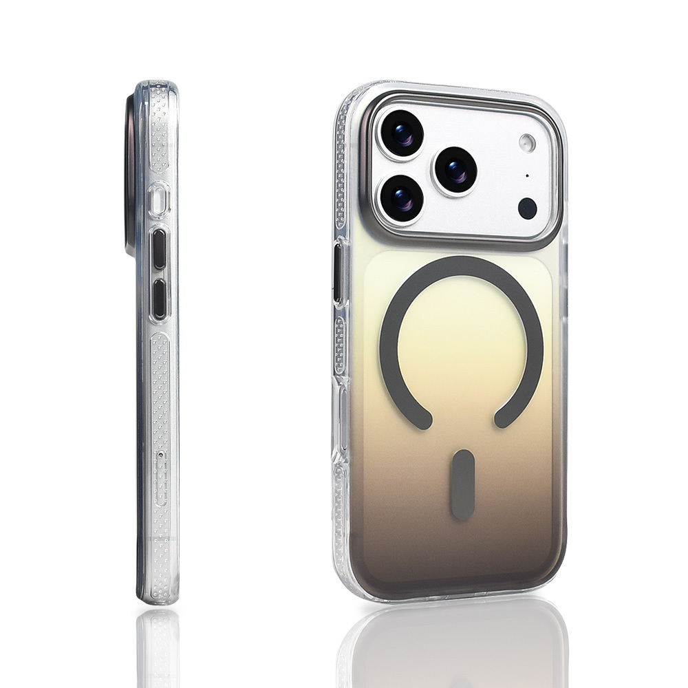 Apple iPhone 17 Pro Kılıf M-safe Şarj Özellikli Transparan Renk Geçişli Zore Toros Kapak - 19