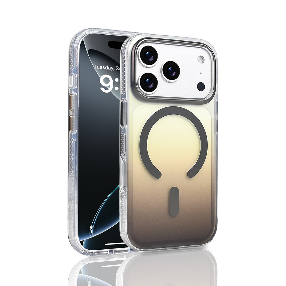 Apple iPhone 17 Pro Kılıf M-safe Şarj Özellikli Transparan Renk Geçişli Zore Toros Kapak - 6