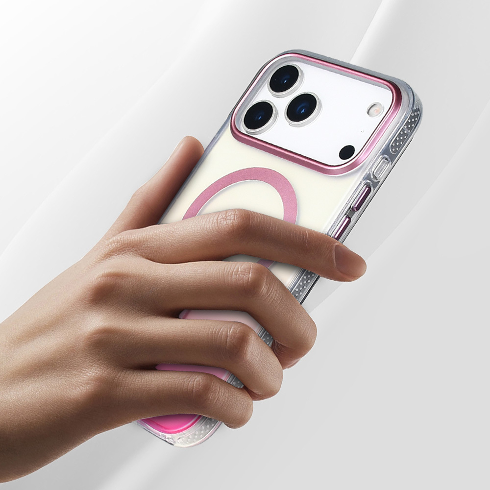 Apple iPhone 17 Pro Kılıf M-safe Şarj Özellikli Transparan Renk Geçişli Zore Toros Kapak - 22
