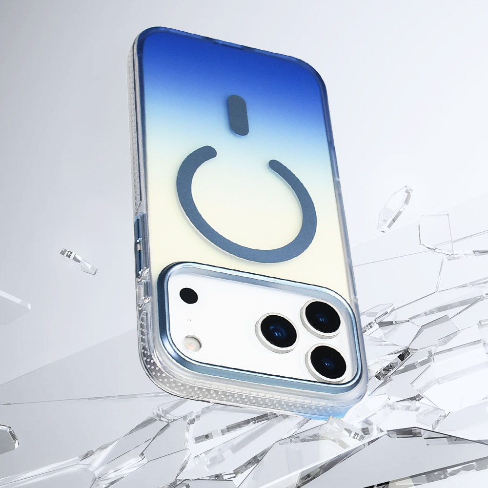 Apple iPhone 17 Pro Kılıf M-safe Şarj Özellikli Transparan Renk Geçişli Zore Toros Kapak - 25