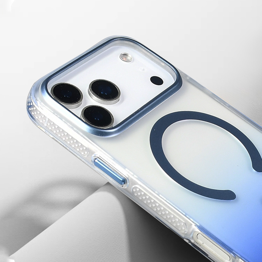 Apple iPhone 17 Pro Kılıf M-safe Şarj Özellikli Transparan Renk Geçişli Zore Toros Kapak - 28