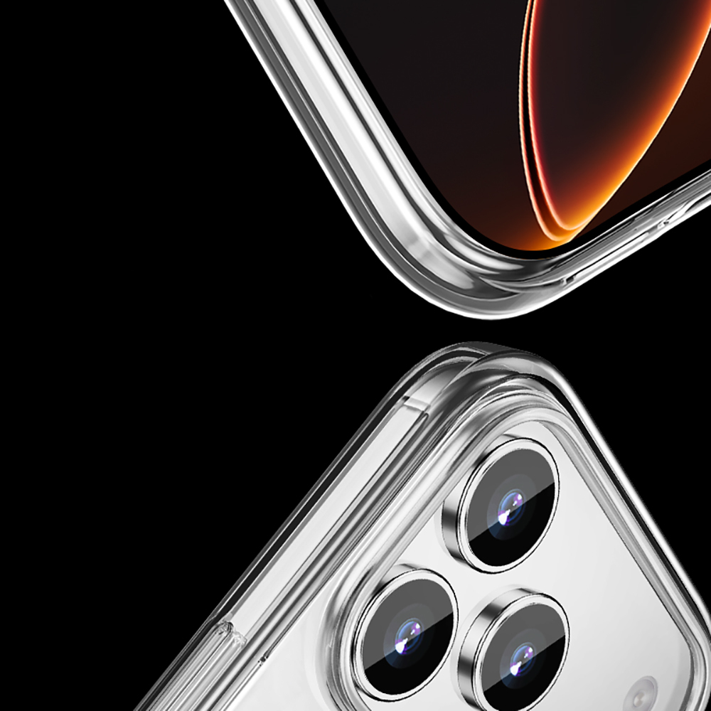 Apple iPhone 17 Pro Kılıf M-safe Şarj Özellikli Transparan Sert PC Wlons Pita Kapak - 5