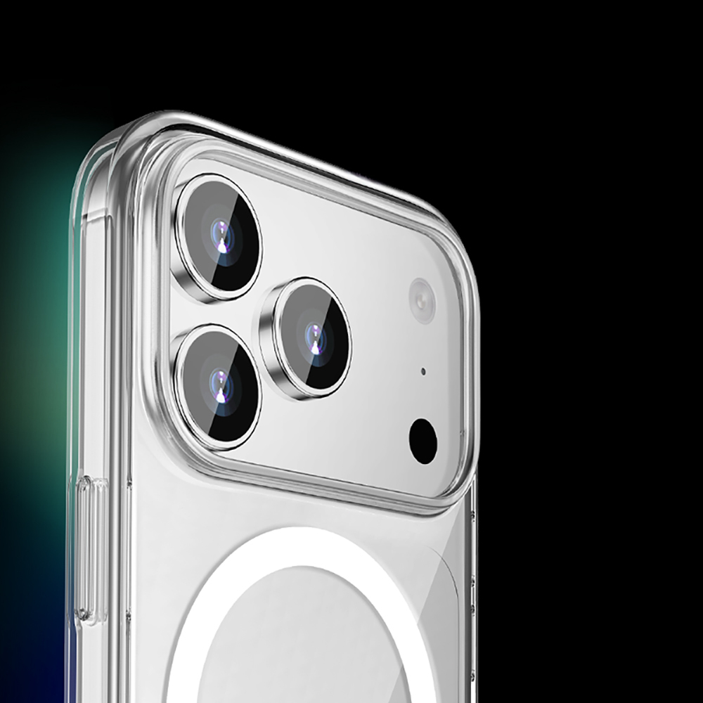 Apple iPhone 17 Pro Kılıf M-safe Şarj Özellikli Transparan Sert PC Wlons Pita Kapak - 6