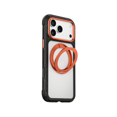 Apple iPhone 17 Pro Kılıf M-safe Şarj Özellikli Wiwu AA-203 AeroArmor Ultra Serisi Airbag Tasarımlı Standlı Kapak Siyah