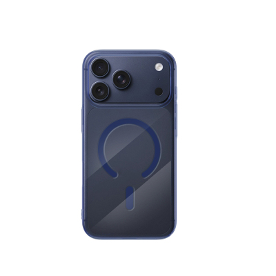 Apple iPhone 17 Pro Kılıf M-safe Şarj Özellikli Wiwu YXK-207 Invisible Pro Sert PC Kapak Mavi