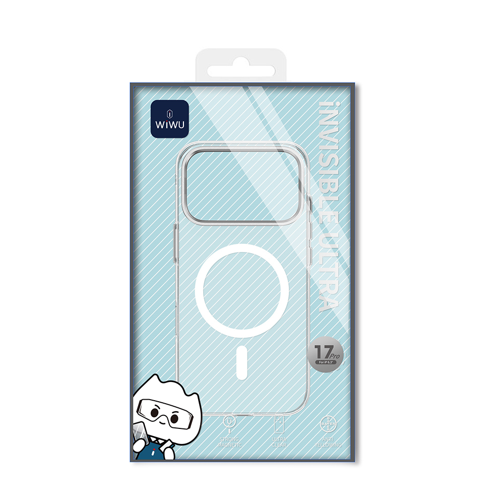 Apple iPhone 17 Pro Kılıf M-safe Şarj Özellikli Wiwu YXK-208 Invisible Ultra Sert PC Kapak - 7