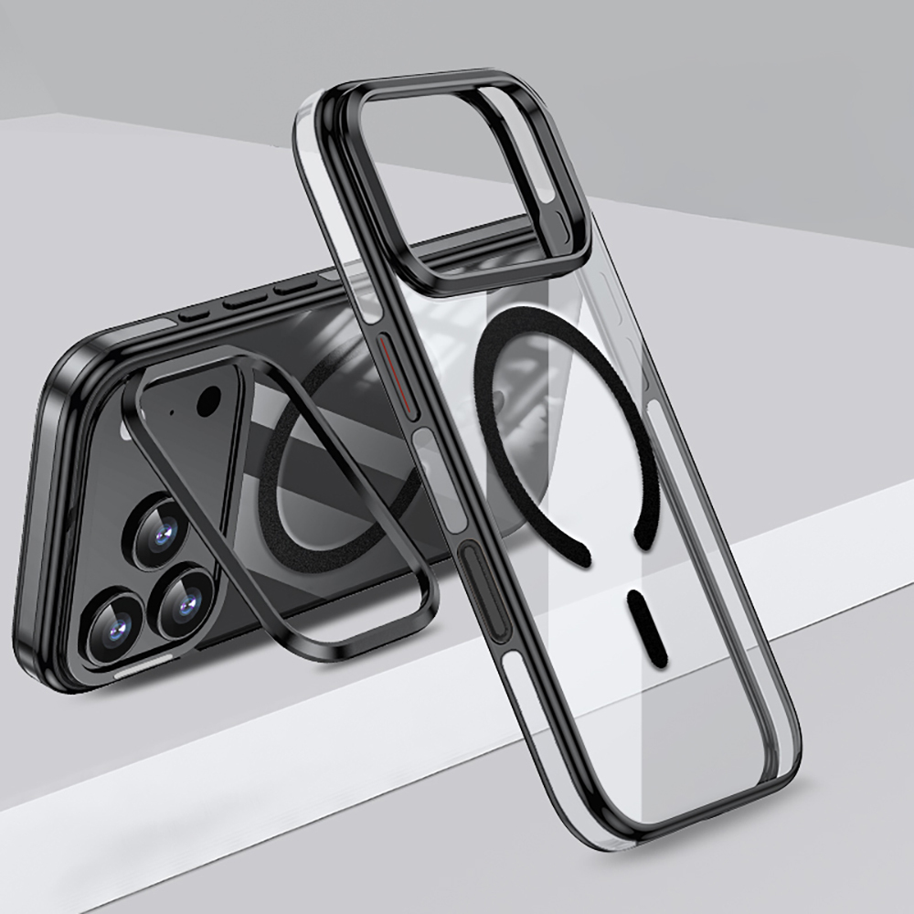 Apple iPhone 17 Pro Kılıf M-safe Şarj Özellikli Wlons Standlı Efsane Kapak - 1