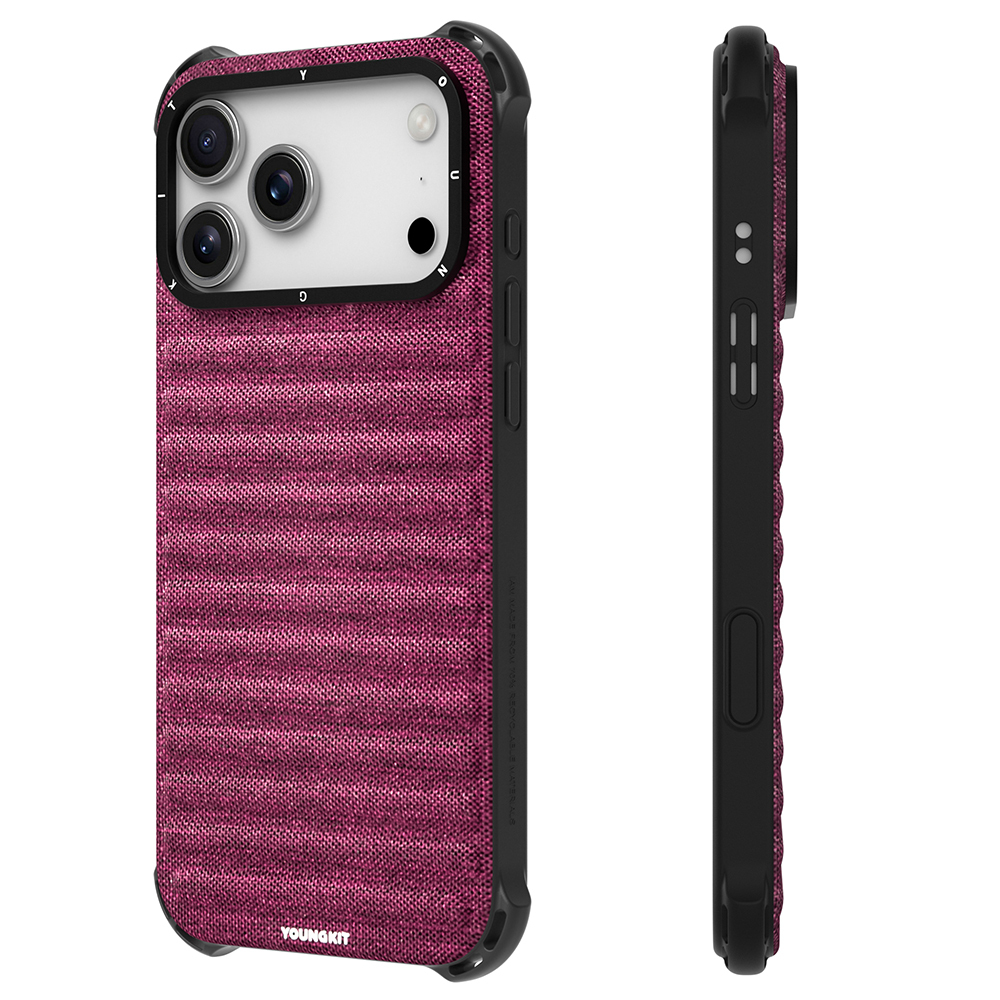 Apple iPhone 17 Pro Kılıf M-safe Şarj Özellikli Youngkit Canvas Serisi Kapak - 13