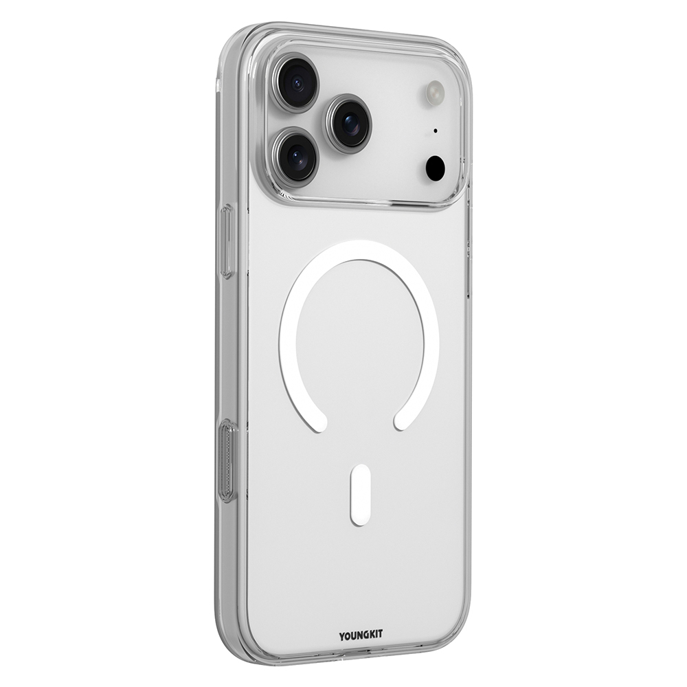 Apple iPhone 17 Pro Kılıf M-safe Şarj Özellikli Youngkit Clear Serisi Kapak - 7