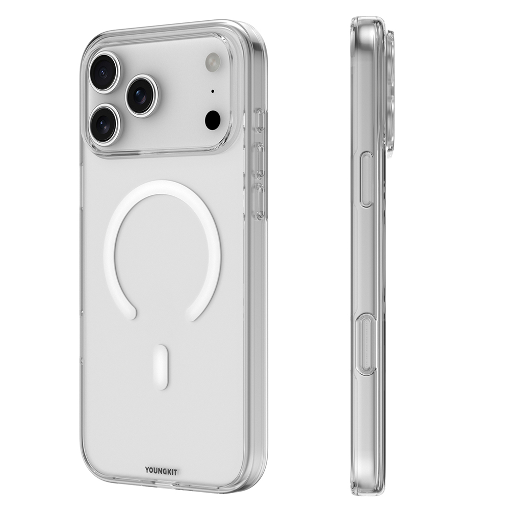 Apple iPhone 17 Pro Kılıf M-safe Şarj Özellikli Youngkit Clear Serisi Kapak - 8