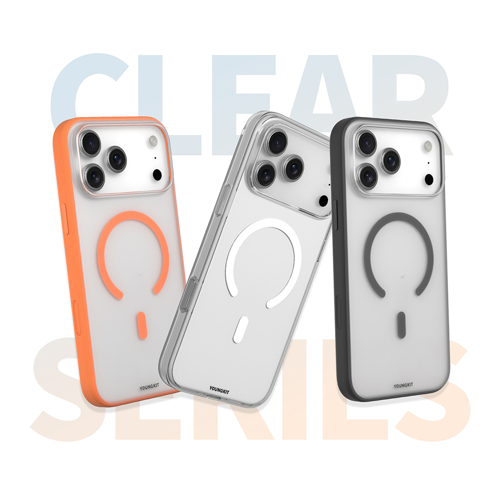 Apple iPhone 17 Pro Kılıf M-safe Şarj Özellikli Youngkit Clear Serisi Kapak - 16