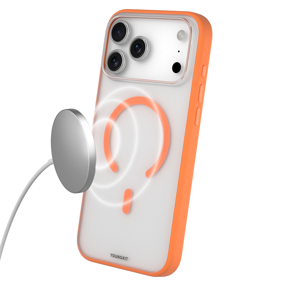 Apple iPhone 17 Pro Kılıf M-safe Şarj Özellikli Youngkit Clear Serisi Kapak - 9