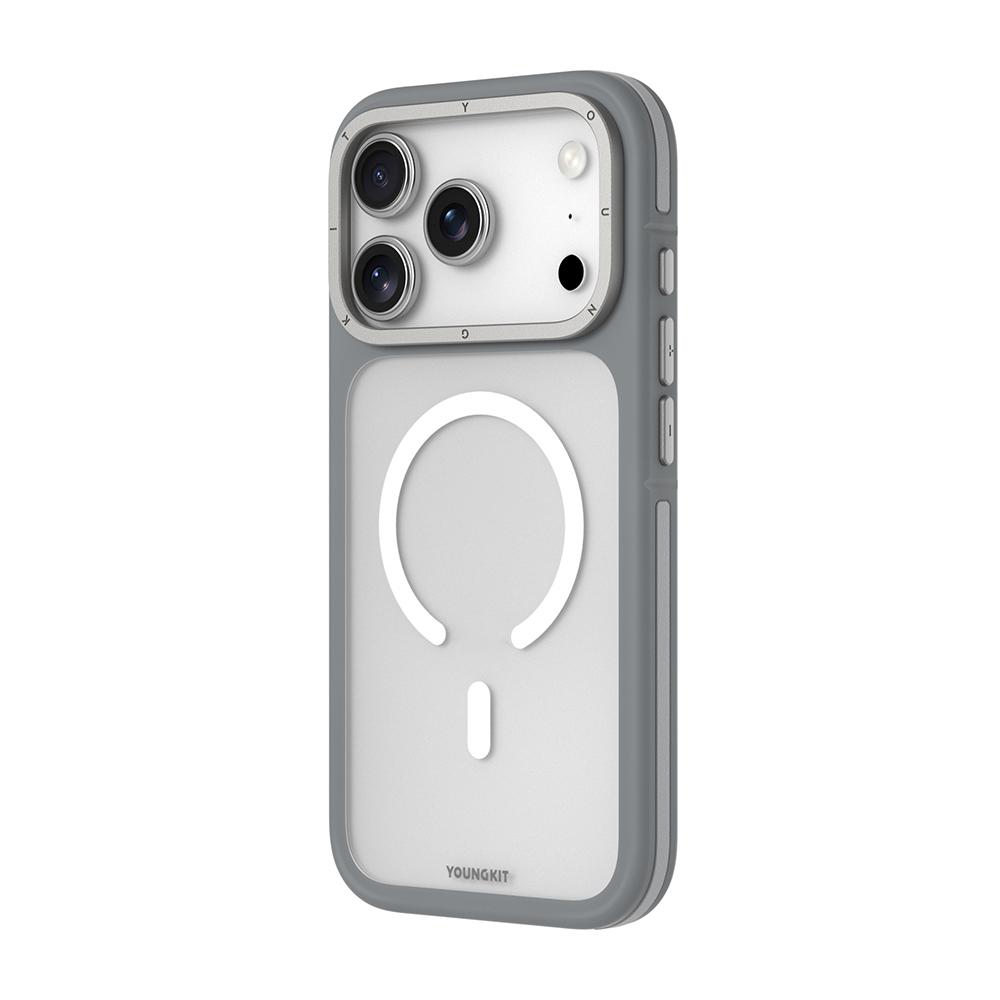 Apple iPhone 17 Pro Kılıf M-safe Şarj Özellikli Youngkit Rock Sand Serisi Kapak - 10