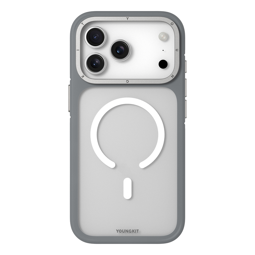 Apple iPhone 17 Pro Kılıf M-safe Şarj Özellikli Youngkit Rock Sand Serisi Kapak - 5