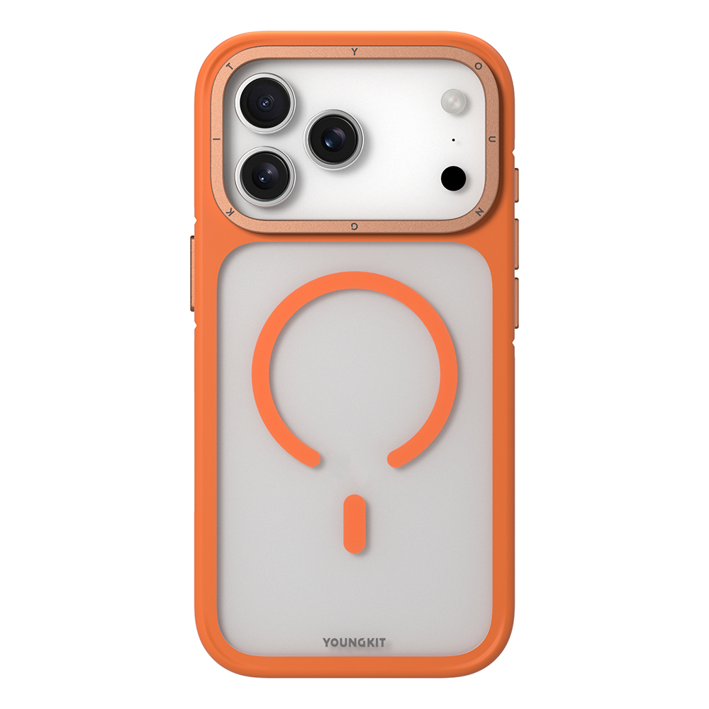 Apple iPhone 17 Pro Kılıf M-safe Şarj Özellikli Youngkit Rock Sand Serisi Kapak - 6