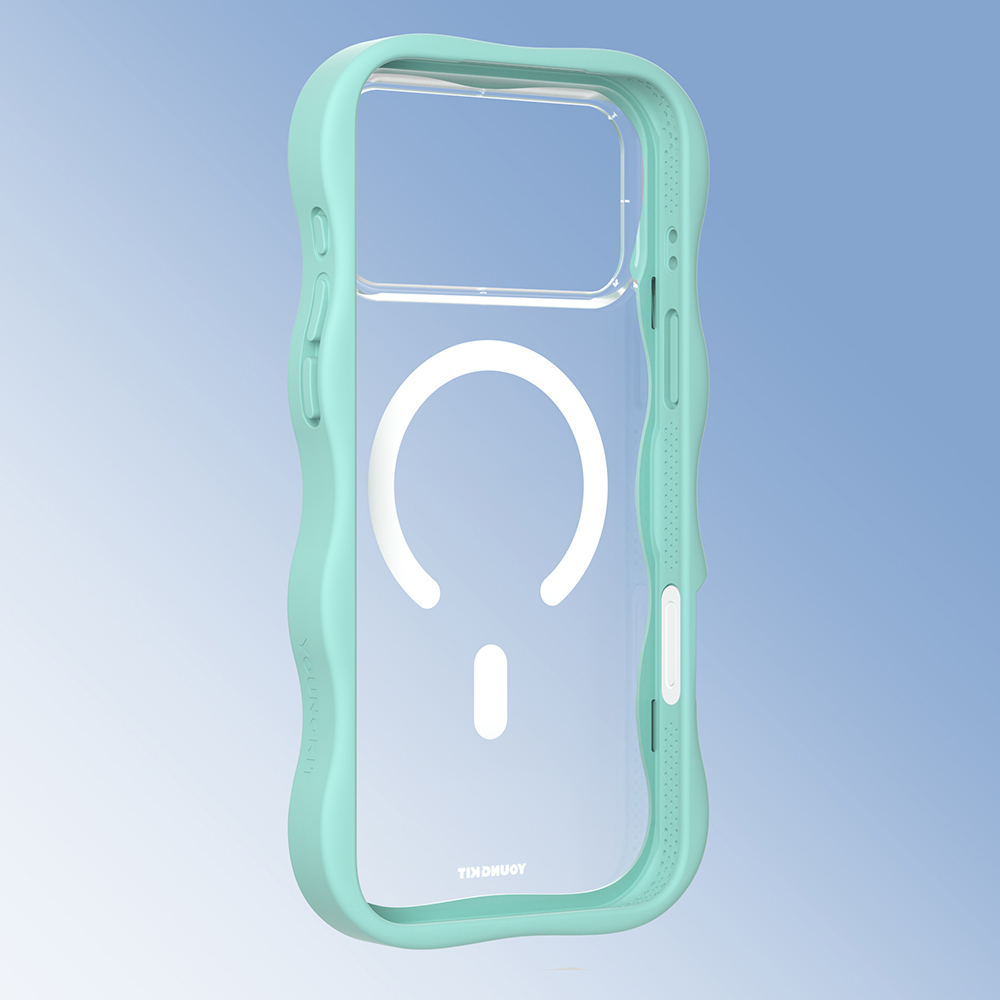 Apple iPhone 17 Pro Kılıf M-safe Şarj Özellikli Youngkit Wave Clear Serisi Kapak - 14