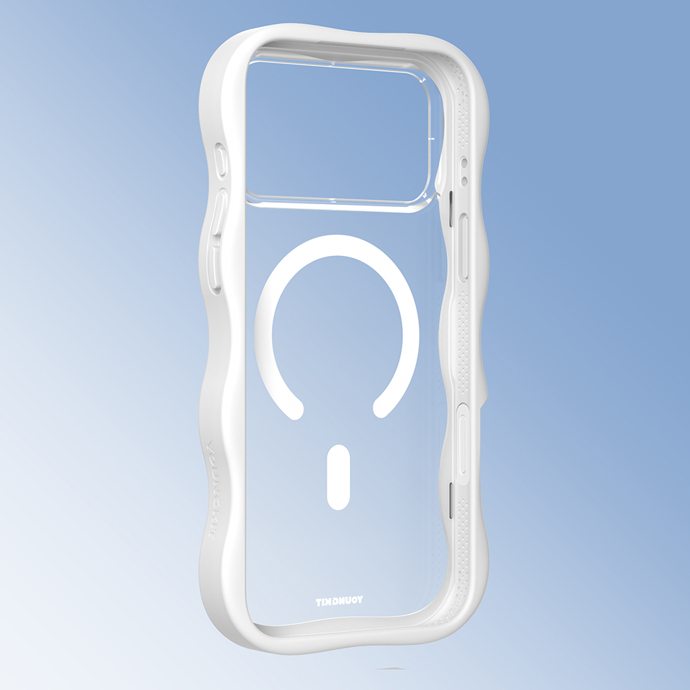Apple iPhone 17 Pro Kılıf M-safe Şarj Özellikli Youngkit Wave Clear Serisi Kapak - 16