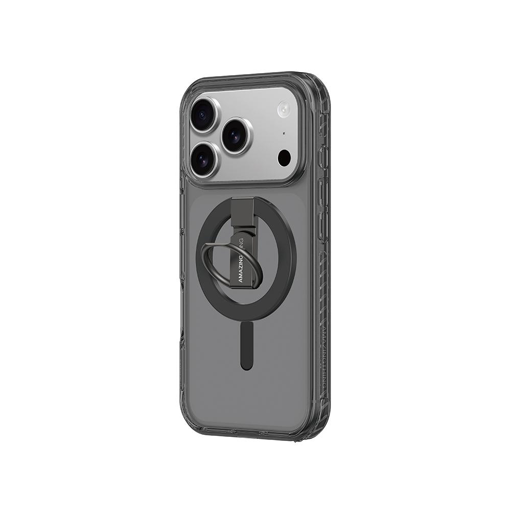 Apple iPhone 17 Pro Kılıf M-safe Şarj Özellikli Yüzük Standlı Amazingthing Titan Pro Serisi Kapak - 6