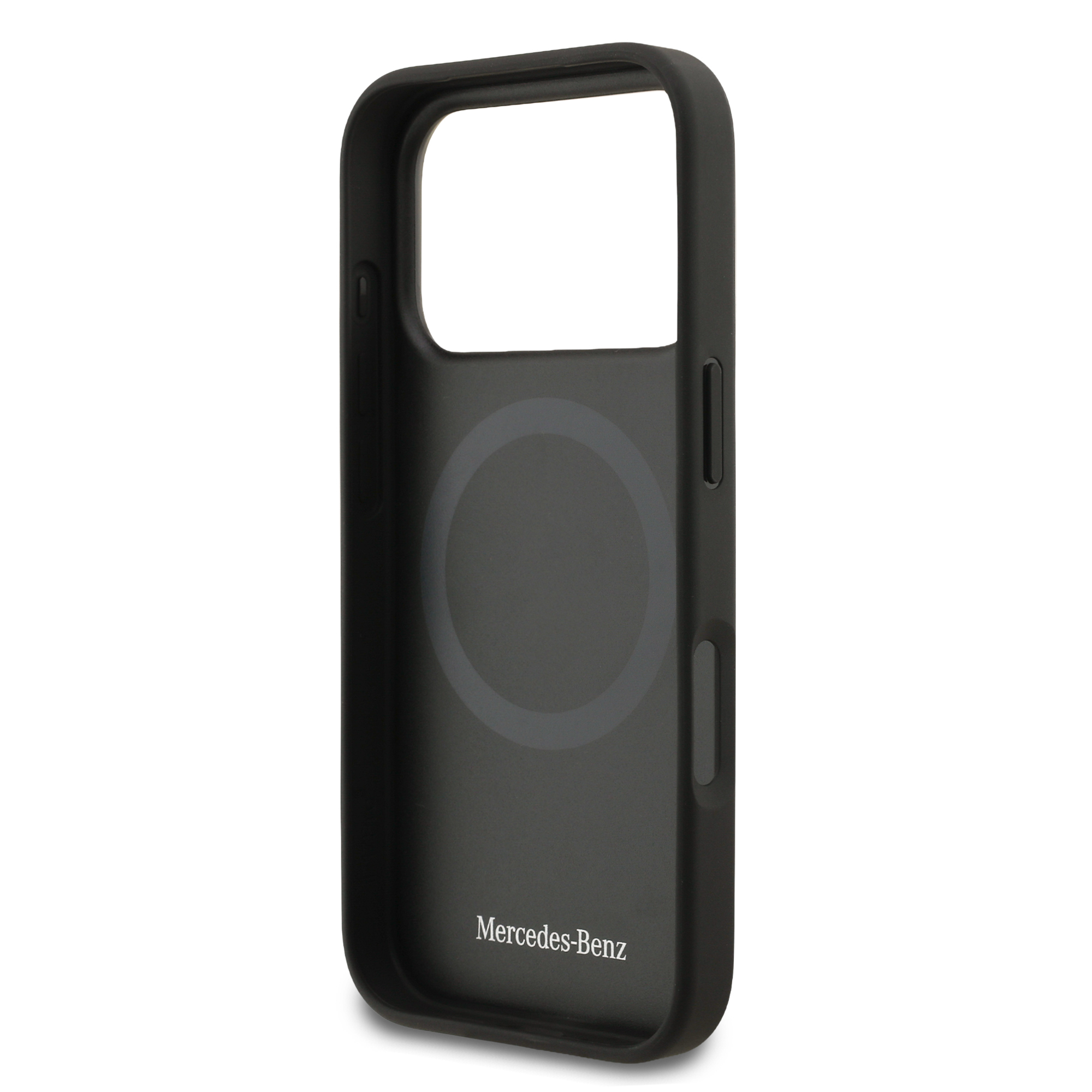 Apple iPhone 17 Pro Kılıf Mercedes Benz Orjinal Lisanslı M-safe Şarj Özellikli Dokulu Desenli Deri Kapak - 16