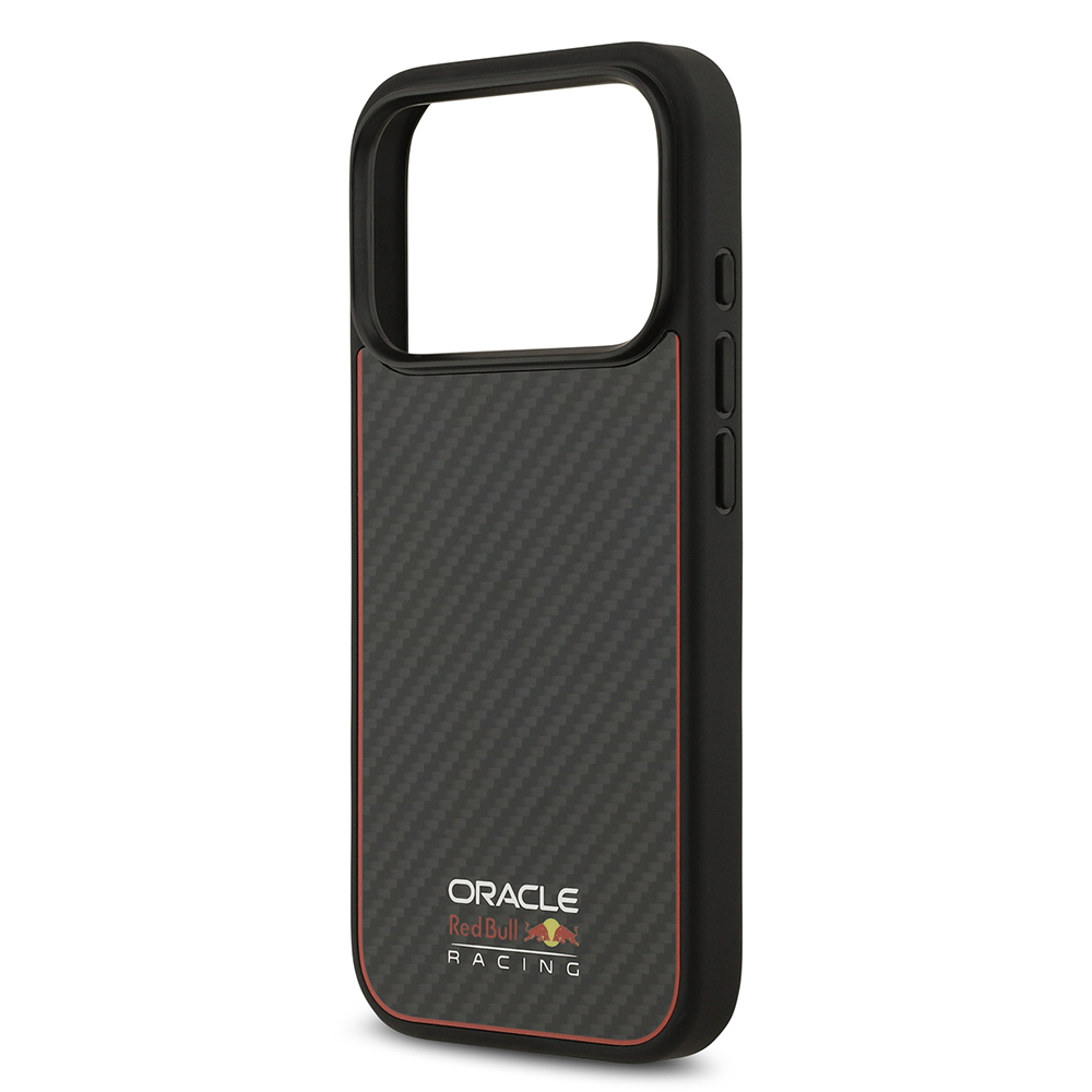 Apple iPhone 17 Pro Kılıf Redbull Orjinal Lisanslı M-safe Şarj Özellikli Karbon Fiber Parlayan Logolu Kevlar Kapak - 7