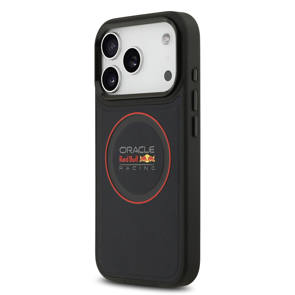 Apple iPhone 17 Pro Kılıf Redbull Orjinal Lisanslı M-safe Şarj Özellikli Kırmızı Halka ve Logo Kabartmalı PU Deri Kapak - 4