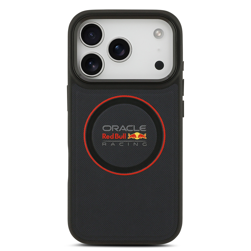 Apple iPhone 17 Pro Kılıf Redbull Orjinal Lisanslı M-safe Şarj Özellikli Kırmızı Halka ve Logo Kabartmalı PU Deri Kapak - 5