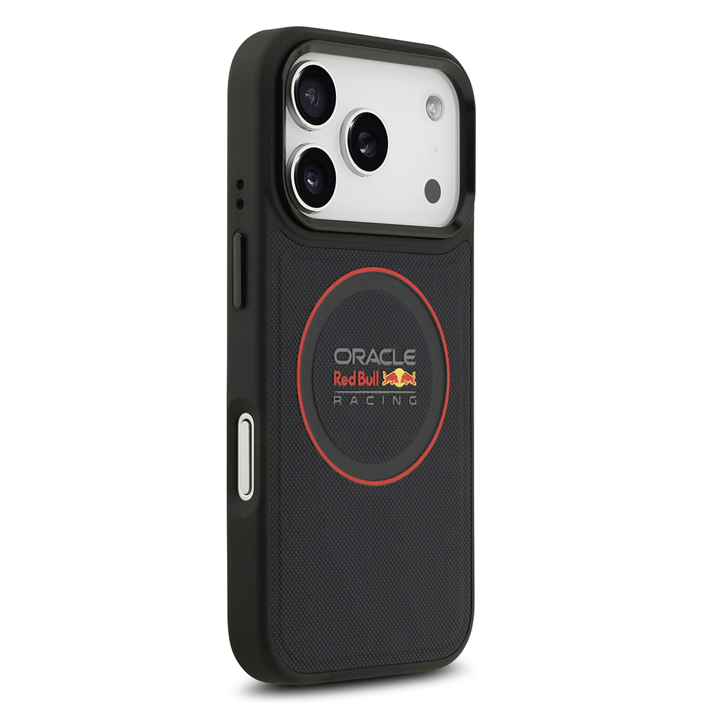 Apple iPhone 17 Pro Kılıf Redbull Orjinal Lisanslı M-safe Şarj Özellikli Kırmızı Halka ve Logo Kabartmalı PU Deri Kapak - 6
