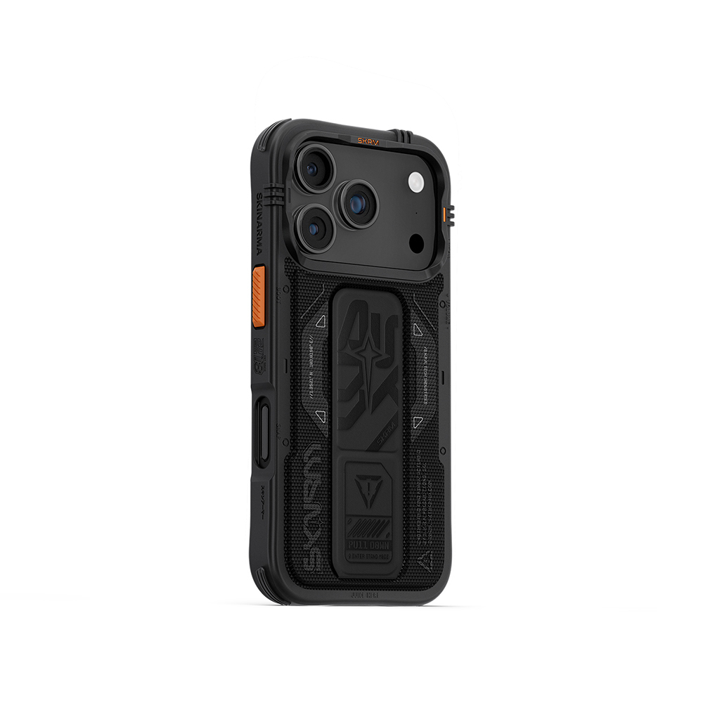 Apple iPhone 17 Pro Kılıf SkinArma M-safe Şarj Özellikli Airbag Tasarımlı Standlı Phantom Kapak - 2