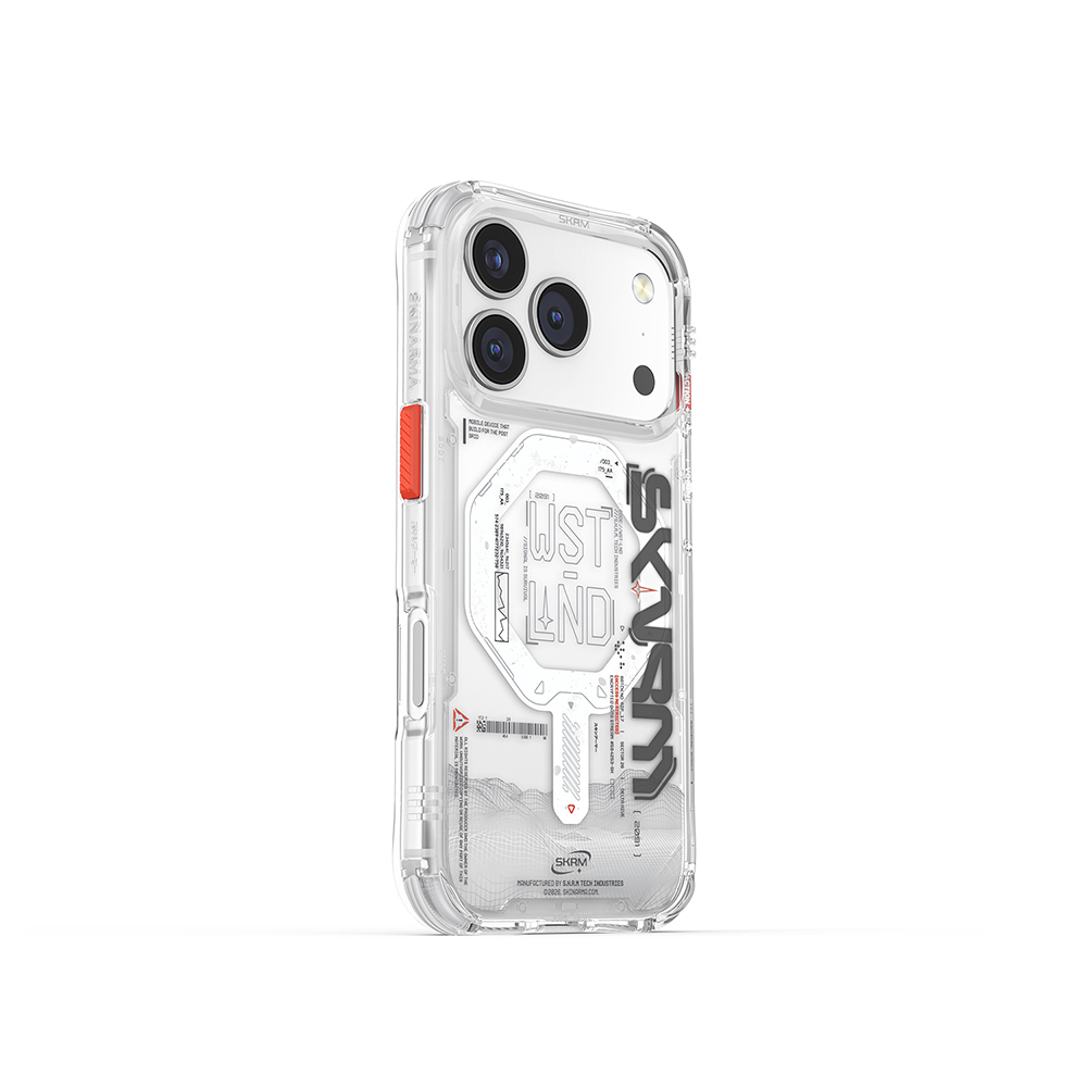 Apple iPhone 17 Pro Kılıf Skinarma M-safe Şarj Özellikli Yazı Desenli Airbag Tasarımlı Sonix Kapak - 4