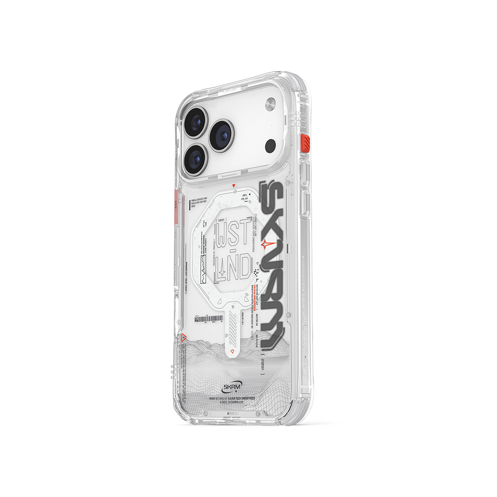 Apple iPhone 17 Pro Kılıf Skinarma M-safe Şarj Özellikli Yazı Desenli Airbag Tasarımlı Sonix Kapak - 5