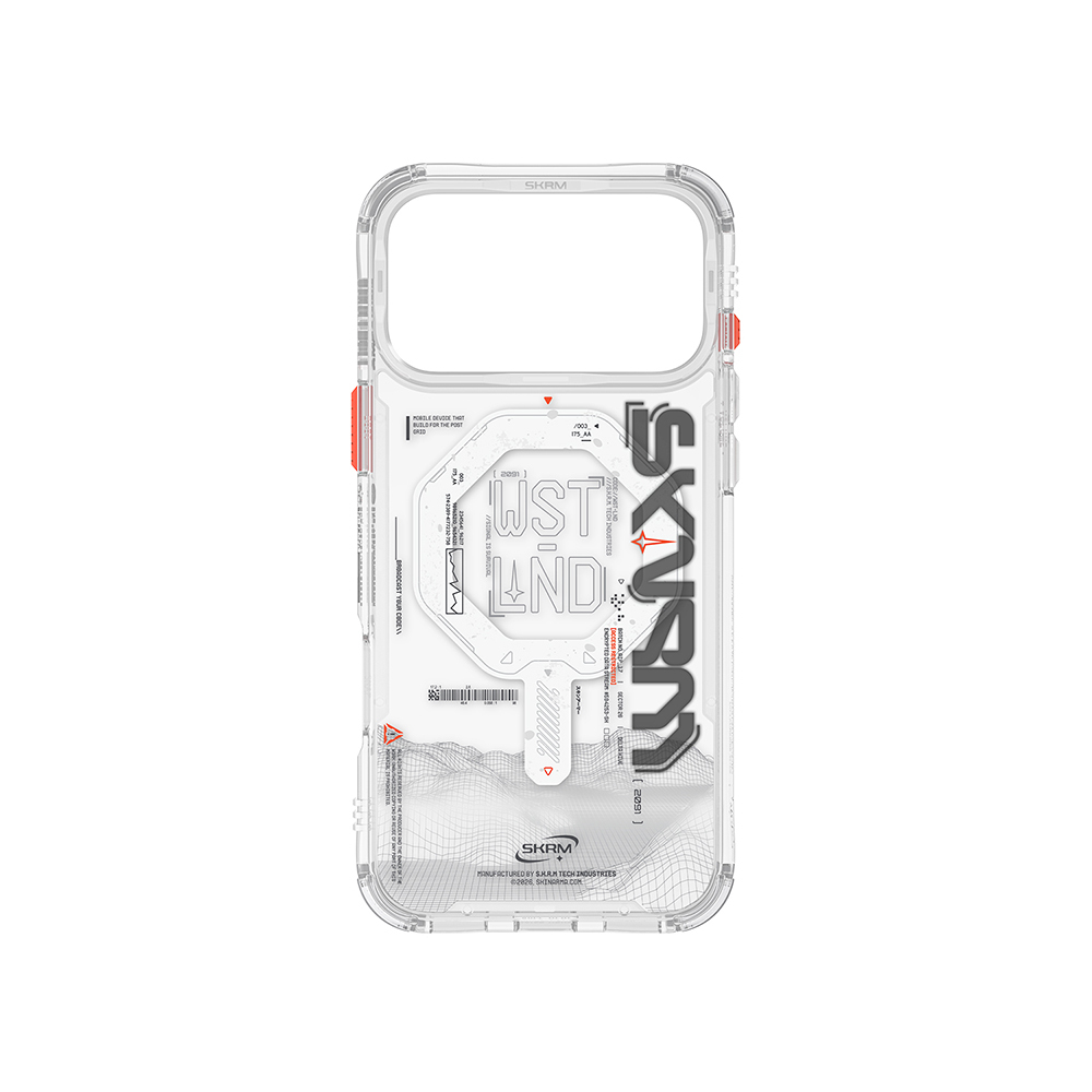 Apple iPhone 17 Pro Kılıf Skinarma M-safe Şarj Özellikli Yazı Desenli Airbag Tasarımlı Sonix Kapak - 6